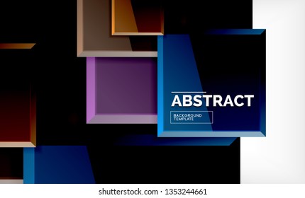 Fondo geométrico cuadrado, ilustración vectorial