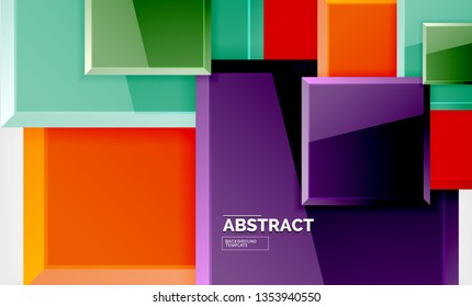 Square geometrical background, vector illustration