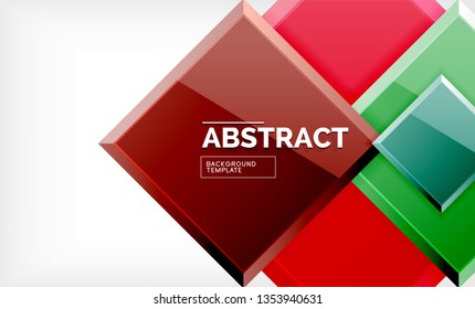 Square geometrical background, vector illustration