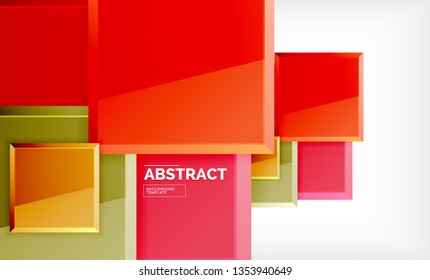 Square geometrical background, vector illustration