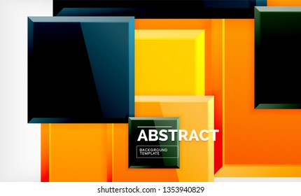 Square geometrical background, vector illustration