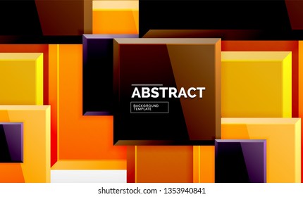 Square geometrical background, vector illustration