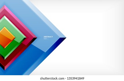 Square geometrical background, vector illustration