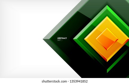 Square geometrical background, vector illustration