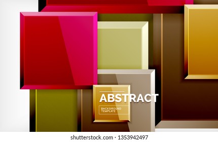 Square geometrical background, vector illustration