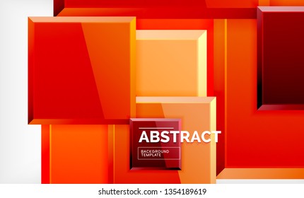 Square geometrical background, vector illustration