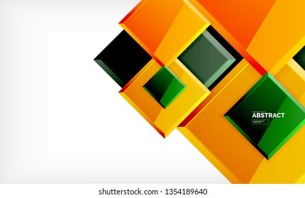 Square geometrical background, vector illustration