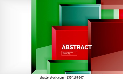 Square geometrical background, vector illustration