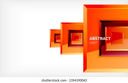 Fondo geométrico cuadrado, ilustración vectorial