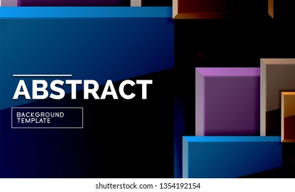 Square geometrical background, vector illustration