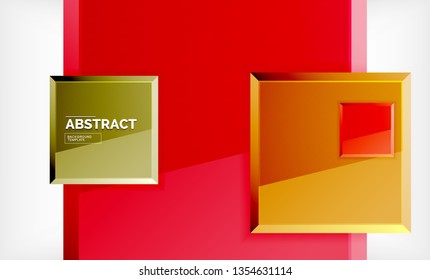 Fondo geométrico cuadrado, ilustración vectorial