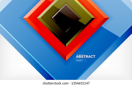 Square geometrical background, vector illustration