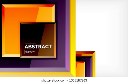Square geometrical background, vector illustration