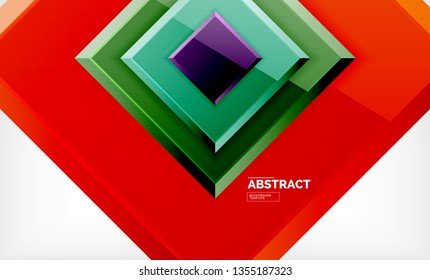 Square geometrical background, vector illustration