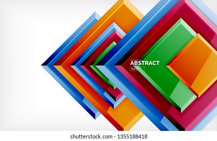 Square geometrical background, vector illustration