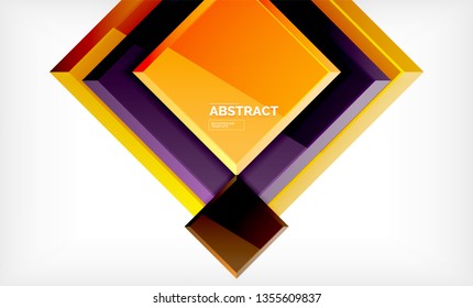 Square geometrical background, vector illustration