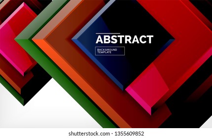 Fondo geométrico cuadrado, ilustración vectorial