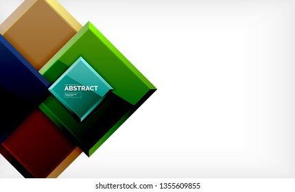 Square geometrical background, vector illustration