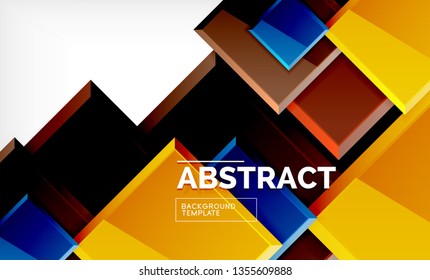 Square geometrical background, vector illustration