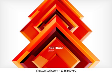 Square geometrical background, vector illustration