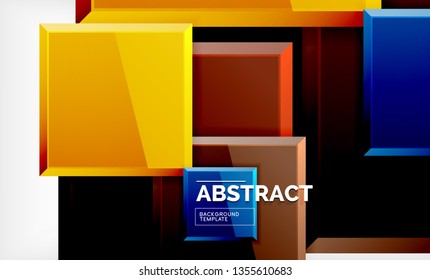 Square geometrical background, vector illustration