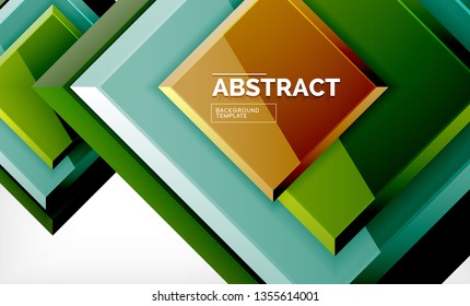 Square geometrical background, vector illustration