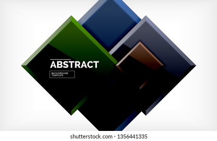 Square geometrical background, vector illustration