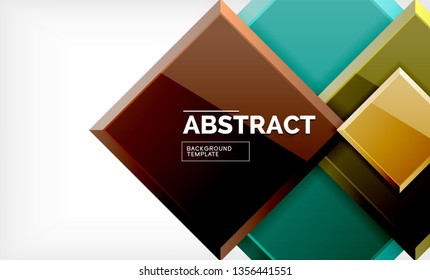 Square geometrical background, vector illustration