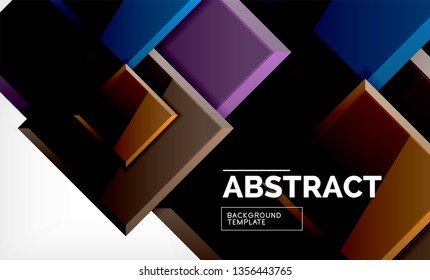 Square geometrical background, vector illustration