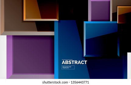 Fondo geométrico cuadrado, ilustración vectorial