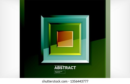Square geometrical background, vector illustration