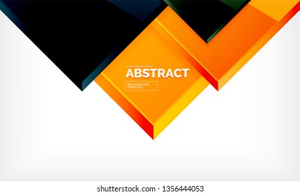 Square geometrical background, vector illustration