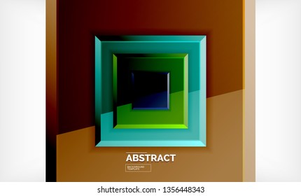 Square geometrical background, vector illustration