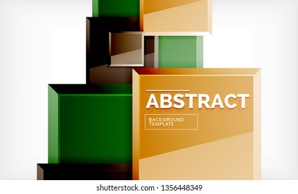 Fondo geométrico cuadrado, ilustración vectorial