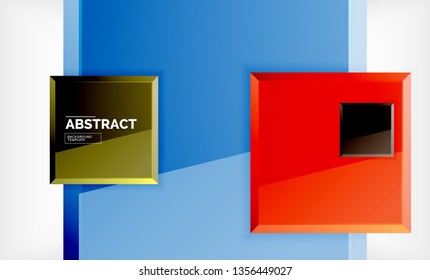Square geometrical background, vector illustration