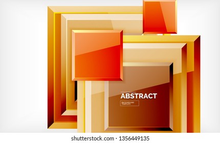 Square geometrical background, vector illustration
