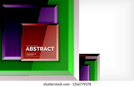 Square geometrical background, vector illustration