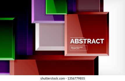 Square geometrical background, vector illustration