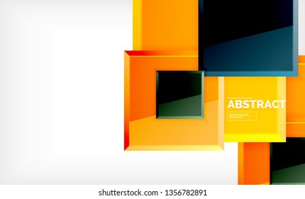 Square geometrical background, vector illustration