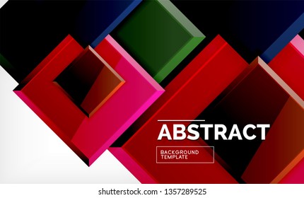 Square geometrical background, vector illustration
