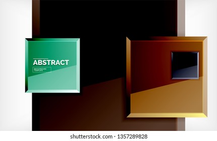 Square geometrical background, vector illustration