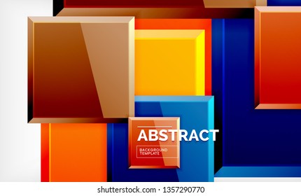 Fondo geométrico cuadrado, ilustración vectorial