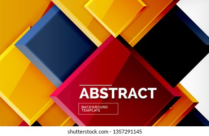 Square geometrical background, vector illustration