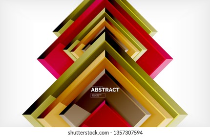 Square geometrical background, vector illustration