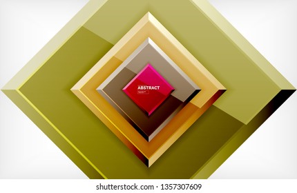 Square geometrical background, vector illustration