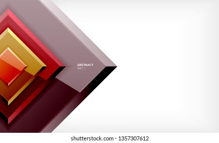 Plano de fundo geométrico quadrado, ilustração vetorial