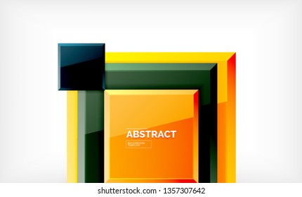 Square geometrical background, vector illustration