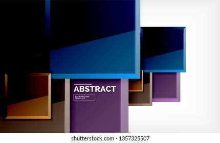 Square geometrical background, vector illustration