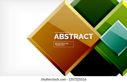 Square geometrical background, vector illustration