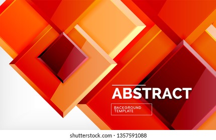 Square geometrical background, vector illustration
